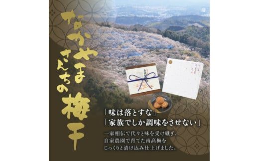 紀州南高梅 かつお【ハチミツ無】 塩分10%（750g）なかやまさんちの