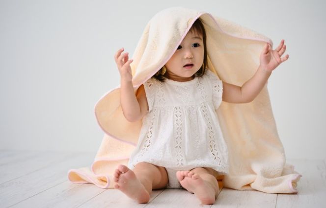 TTT0003 【高島屋選定品】泉州タオル おくるみ２枚（ピンク＆オレンジ）【タオル 国産 シンプル 日用品 ベビー】