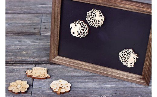 いの町オリジナル木製マグネットセット(６種)