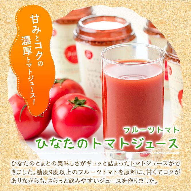 かどがわひなたのトマトジュース(計2.4kg・200g×12本)とまと フルーツトマト 野菜 飲料 果汁 高糖度 国産【A-2】【新門トマト農園】