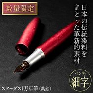 STARDUST 万年筆 (紫鉱 (しこう)：細字・F) 文房具 文具 ペン 筆記用具 贈り物  大分県 佐伯市【EQ041】【Oita Made (株)】