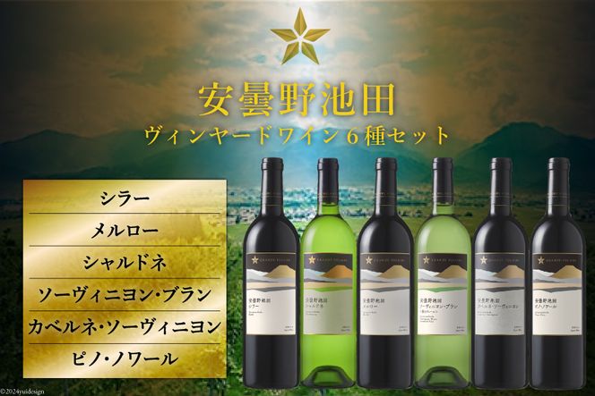 ワイン セット サッポロ グランポレール 安曇野池田ヴィンヤード 6種 各750ml×1本 計6本 飲み比べ [池田町ハーブセンター 長野県 池田町 48110629] 赤 白 赤ワイン 白ワイン 辛口 シャルドネ