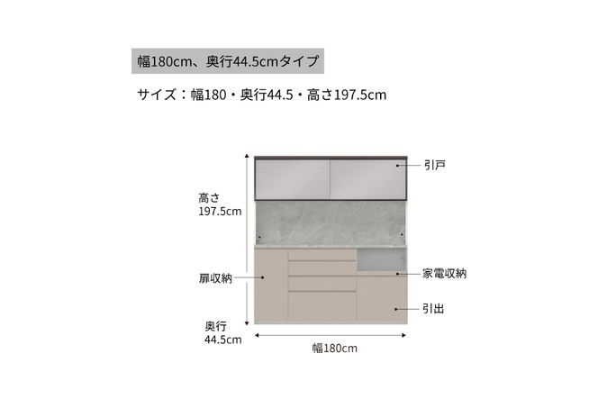 キッチンボードCPA-S1800RM [No.874]