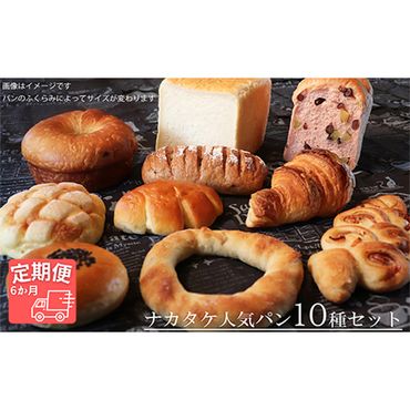 AE-9b 【国産小麦・バター100%】ナカタケ人気バラエティーパンセット【6ヵ月定期便】