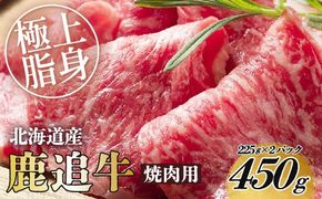 鹿追牛ロース焼肉用（鹿追牛Bセット） 225g×2 SKA004