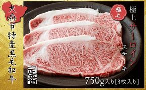 【定番】大府特産A5黒毛和牛下村牛極上サーロインステーキ　3枚入り約750g 232238_N042-PR