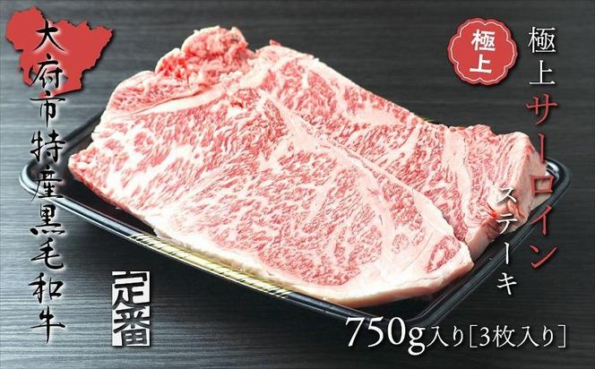 【定番】大府特産A5黒毛和牛下村牛極上サーロインステーキ　3枚入り約750g 232238_N042-PR