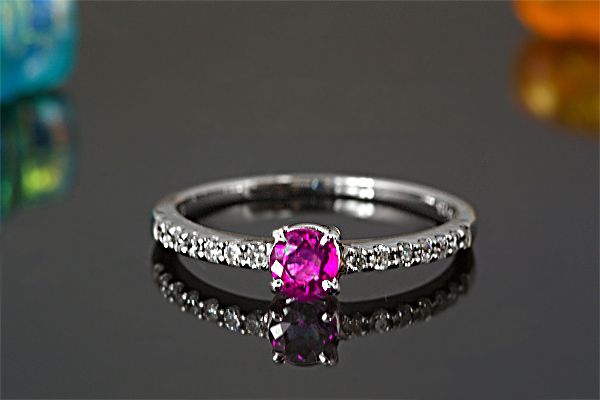 yRbszr[ O 0.3ct K18WG K18YG i13395j@BR-26