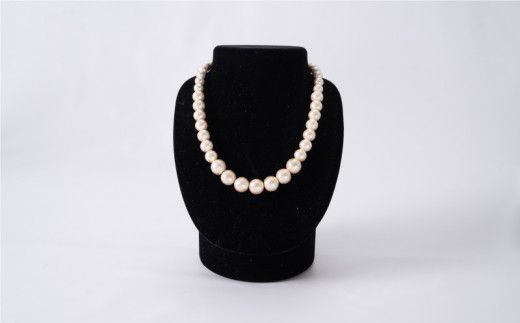 GL014コットンパール「キスカ」シンプルショートネックレス(金具ゴールド)とピアス３点セット