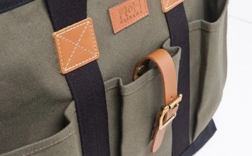 「琉球帆布」クラフトマンバッグ（ディープグリーン） - 実用性 帆布 トート キャンバス生地 丈夫 ベーシック おしゃれ ファッション お出かけ かばん 鞄 手仕事 手づくり ハンドメイド 琉球帆布 伝統技術 沖縄県 八重瀬町【価格改定】