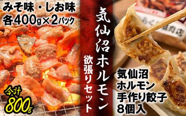 気仙沼ホルモン 欲張りセット [からくわ精肉店 宮城県 気仙沼市 20562370] 餃子 豚 ホルモン焼き 味付け 味噌 塩 冷凍 焼肉