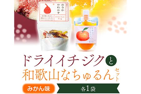 ドライイチジクとなちゅるん(みかん味)のセット 各1袋 有限会社柑香園 《30日以内に出荷予定(土日祝除く)》 和歌山県 紀の川市 フルーツ 果物 柑橘 添加物不使用 ゼリー ドライフルーツ みかん イチジク いちじく 送料無料---wsk_kcendis_30d_22_6000_30g---