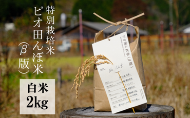 【特別栽培米】R5年産 ビオ田んぼ米(β版) コシヒカリ 白米2kg_A-ae-ACZA