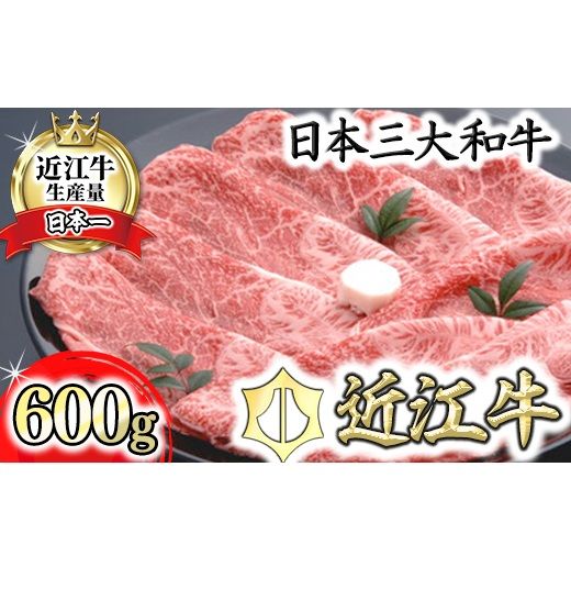 【４等級以上の未経産牝牛限定】近江牛カタ・バラすき焼き【 600g】【AF07U】