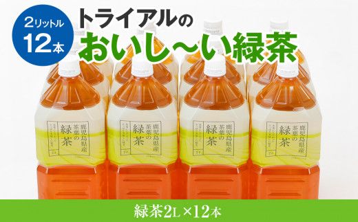 お茶 トライアルのおいし〜い緑茶(2L×12本)お茶 緑茶 2L ペットボトル