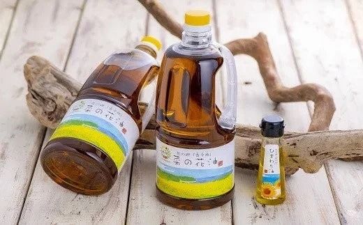 E-42 花の岬 無添加菜の花油（1.5リットル × 2本）お試しひまわり油付
