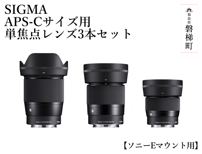 ふるさと納税】SIGMA APS-Cサイズ用 単焦点レンズ3本セット（ソニーE ...