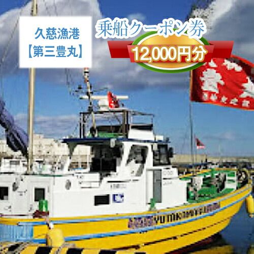 169-30-001　Ｇ－３ 茨城県日立市 久慈漁港【第三豊丸】で使えるクーポン券（１２０００円分）【乗船券 クーポン券 茨城県 日立市】