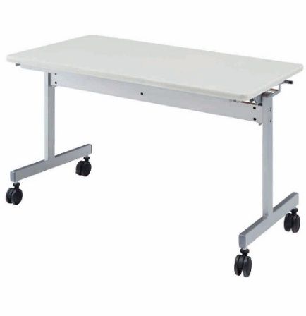 ミーティングテーブル 1200×600 KV1260-NW（2.ネオホワイト） スタッキング デスク キャスター テーブル 愛西市 / タック株式会社[AEAH019-2]