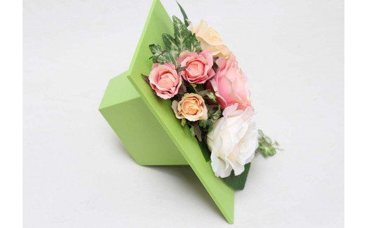 ローズフラワーアレンジ（ピンク）（造花）FA-967