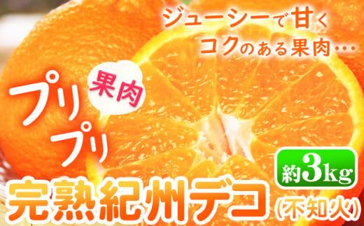 [先行予約]果肉プリプリ 完熟 紀州デコ ( 不知火 ) 約 3kg 果肉 デコ 株式会社魚鶴[2月下旬-3月中旬頃よりに発送予定(土日祝除く)]紀州デコ 和歌山県 日高町 贈り物 ギフト 不知火 しらぬい デコポン でこぽん 柑橘 みかん ---wsh_uot121_2g3c_25_13000_3kg---