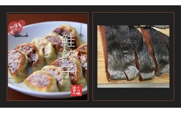 新巻鮭切身2切×2と鮭餃子10ヶ×2のセット【0tsuchi00628】