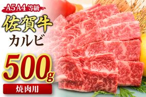 佐賀牛 カルビ 焼肉用 500g A5 A4 【希少 国産和牛 牛肉 肉 牛 焼肉】(H085176)