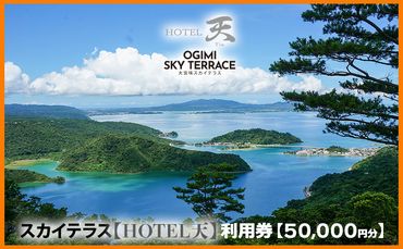 HOTEL天　大宜味スカイテラス　利用券【50000円分】 ホテル 眺め 絶景 自然 家族 券 レストラン 宿泊 食事 食事券 宿泊券 チケット イタリアン フレンチ 中華 旅 国内旅行 旅行 観光 おすすめ