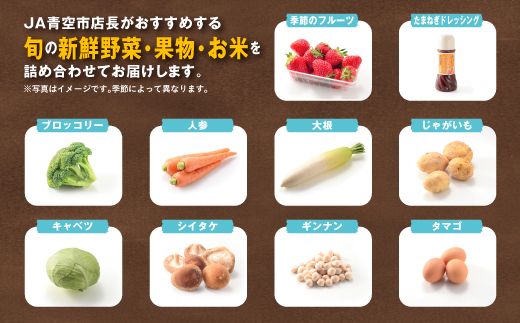 ふるさとフレッシュ便（旬野菜・ふるさと米）１２回コース　---E-03---