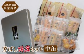 010B1770 【創業80年】辻茂製菓 芳ばし特選セット中缶【ふるさと納税限定商品 昔造り 詰め合わせ 人気 おやつ おつまみ】