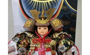 69.伝統工芸士 蘇童の五月人形『金彩昇り鯉掛け軸』雅わらべ大将飾り