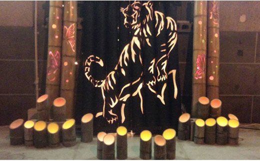 竹あかり - 国産 天然竹 オーダーメイド デザイン希望可 インテリア 照明 看板 竹灯籠 手づくり ハンドメイド 天然素材 癒し 空間 おすすめ 熊本県 甲佐町