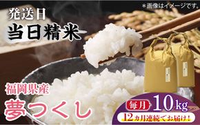 【先行予約】【全12回定期便】福岡の食卓ではおなじみの人気のお米「夢つくし」5kg×2袋 [10kg] [白米]【2024年11月下旬以降順次発送】《築上町》【株式会社ベネフィス】[ABDF123]