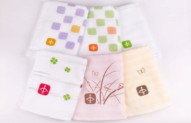 099H340 【スピード発送】JAPAN madeガーゼタオル 7枚セット（フェイスタオル6枚+ハンドタオル1枚）おまかせアソートG【泉州タオル 国産 吸水 普段使い シンプル 日用品】