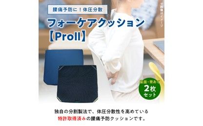 【R11004】腰痛予防に！体圧分散 フォーケアクッションProⅡ　お得な座面・背あて2枚セット