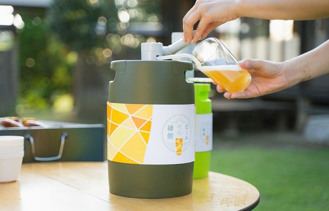 099H887 【ビールの縁側】KIX BEER 樽生ヴァイツェン ３リットル（専用ポンプ付き）【クラフトビール ビール お酒 地ビール びーる 泉佐野ブルーイング】