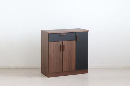 TMモデロ 90カウンター BR_BK 【食器棚 食器 ダイニングボード 家具 国産 家電収納庫 ダイニング】(H060658)