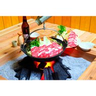 B-6 ヒノキ張り・ヒノキ風呂付きプレミアムハウス宿泊券　しし鍋付き　（一泊二食・ペア）