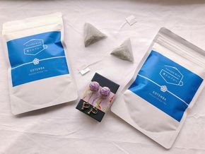 【イヤリング】御殿場支え愛セット　ーブルーティー2袋・桜彩SAYAてまりー