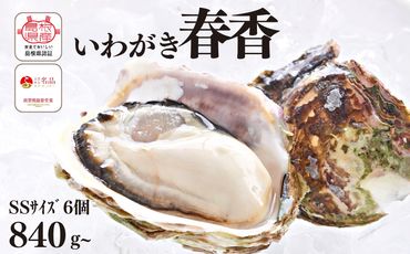 【ブランドいわがき春香】海士町産 いわがき 岩牡蠣 SSサイズ 6個 春香 殻付き 新鮮クリーミーな高級岩牡蠣 冷凍 生食 牡蠣ナイフ 説明書付き 840g〜1.02kg