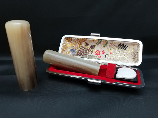 E449天然オランダ水牛印鑑 3本セット(12.0mm×60.0mm・13.5mm E449天然オランダ水牛印鑑 3本セット(12.0mm×60.0mm・13.5mm