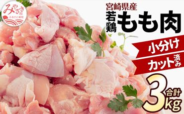 【2024年6月発送】宮崎県産 若鶏もも肉 300g×10P 計3kg_M241-001-jun