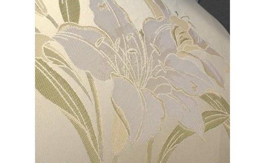 槙田商店【晴雨兼用折りたたみ傘】”絵おり” 百合：ベージュ FAA5064