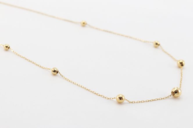 ネックレス K18 ミラーボール ステーション Islauth31 [Islauth 山梨県 韮崎市 20743200] アクセサリー ネックレス ジュエリー シンプル おしゃれ プレゼント ギフト 贈りもの 贈答