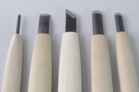 【ヤスキ鋼】ＮＨＫ木彫入門　初心者セット５本組　紙箱入り【北海道・沖縄・離島　配送不可】