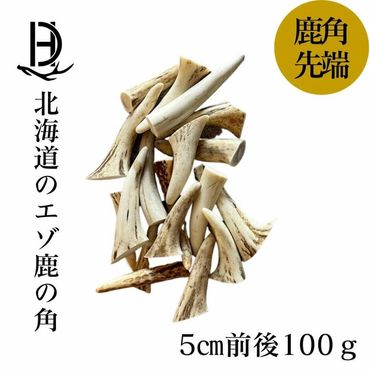 鹿の角 枝先5cm前後100ｇセット アクセサリー用 北海道産 ハンドメイド クラフト材 EH02