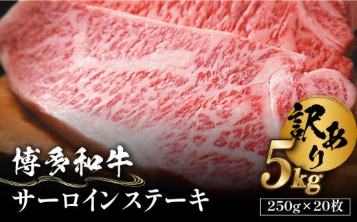 [訳あり]博多和牛 サーロイン ステーキ セット 5kg(250g×20枚)[築上町][株式会社MEAT PLUS][ABBP065]