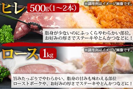 ＜宮崎県産豚肉ブロック 4種セット（ヒレ・ロース・モモ・バラ）合計3.5kg＞翌月末迄に順次出荷【a0406_ty】