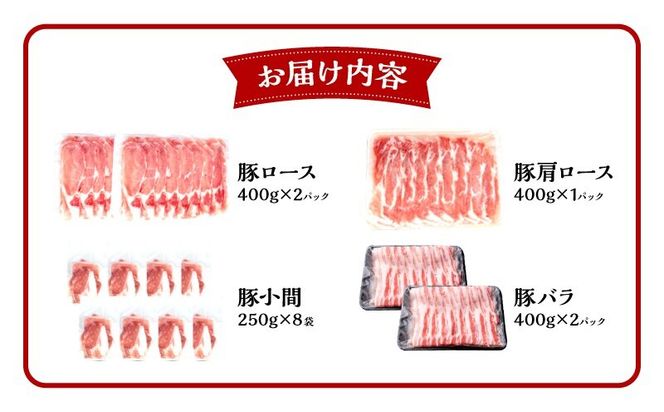 宮崎県産豚しゃぶセット 合計4kg_M201-017