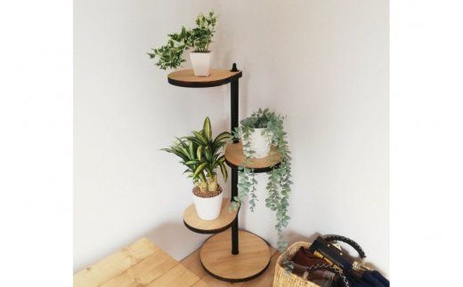 しずくのスタンドシェルフ 3段タイプ ナチュラル（天然木/完成品） [新星金属製作所 大阪府 守口市 20940977] 